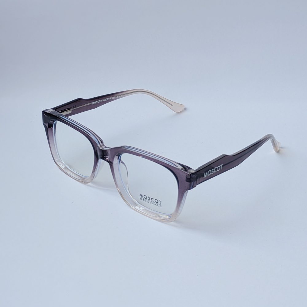 MOSCOT Originals Transparent Gray Rectangular Eyeglass Frame for Men