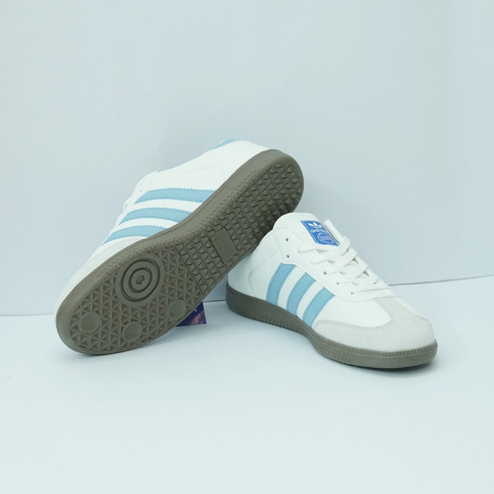 Samba Style Classic White and Sky Blue - Image 5