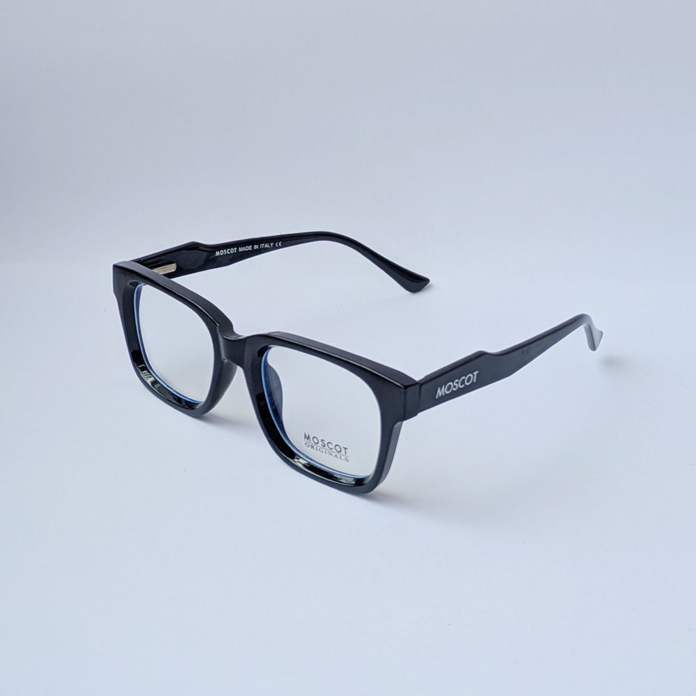 MOSCOT Black Full-Rim Rectangular Eyeglass Frame for Men