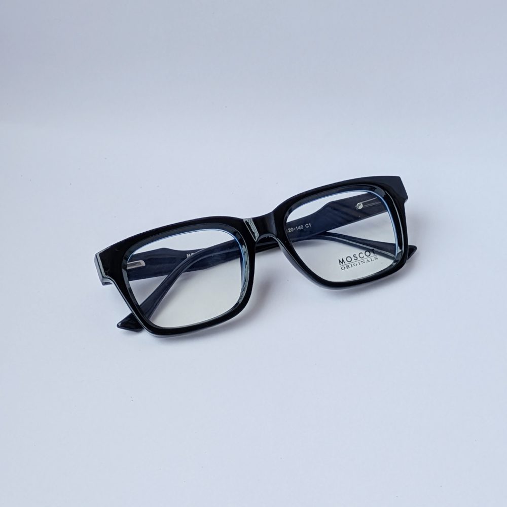 MOSCOT Black Full-Rim Rectangular Eyeglass Frame for Men - Image 3