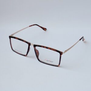 Cartier Tortoise Shell Rectangular Optical Eyeglass Frame for Men