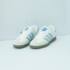 Samba Style Classic White and Sky Blue