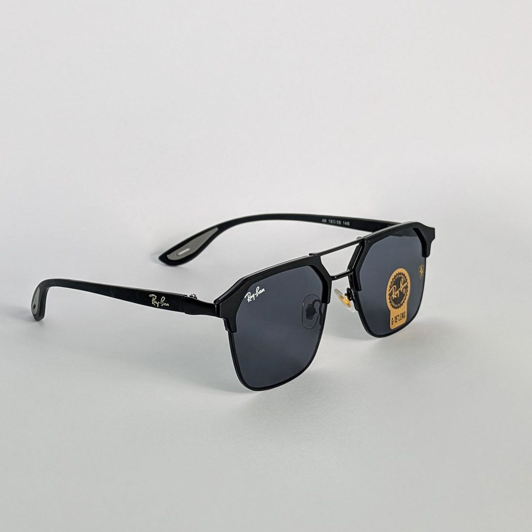 Ray-Ban Geometric Black Metal Sunglasses with G-15 Lenses - Image 3