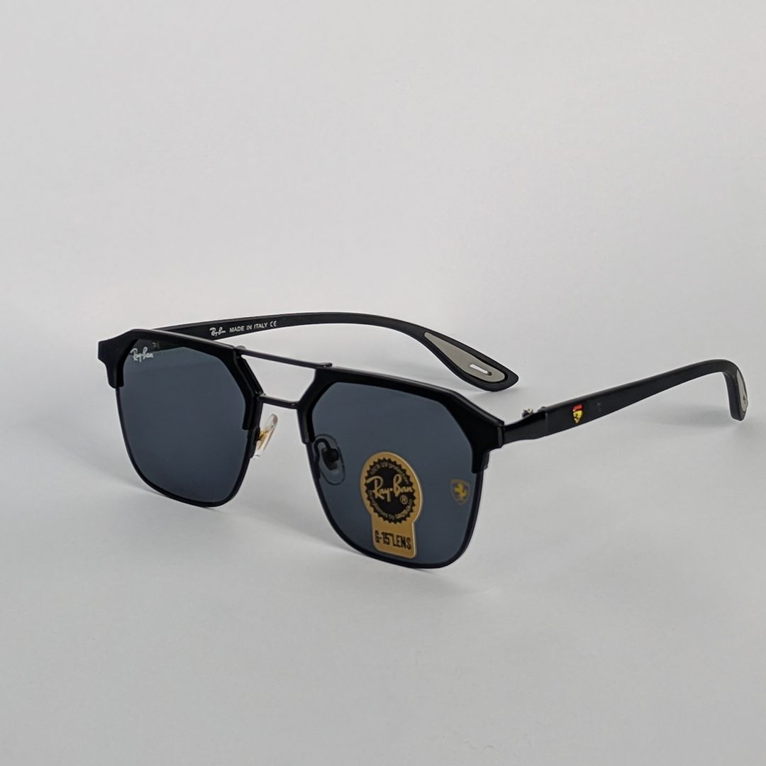 Ray-Ban Geometric Black Metal Sunglasses with G-15 Lenses