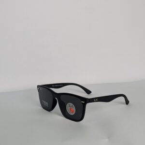 Ray-Ban Polarized Black Rectangular Sunglasses for Men